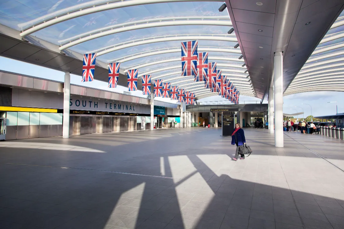 Gatwick Airport South Terminal exterior in London