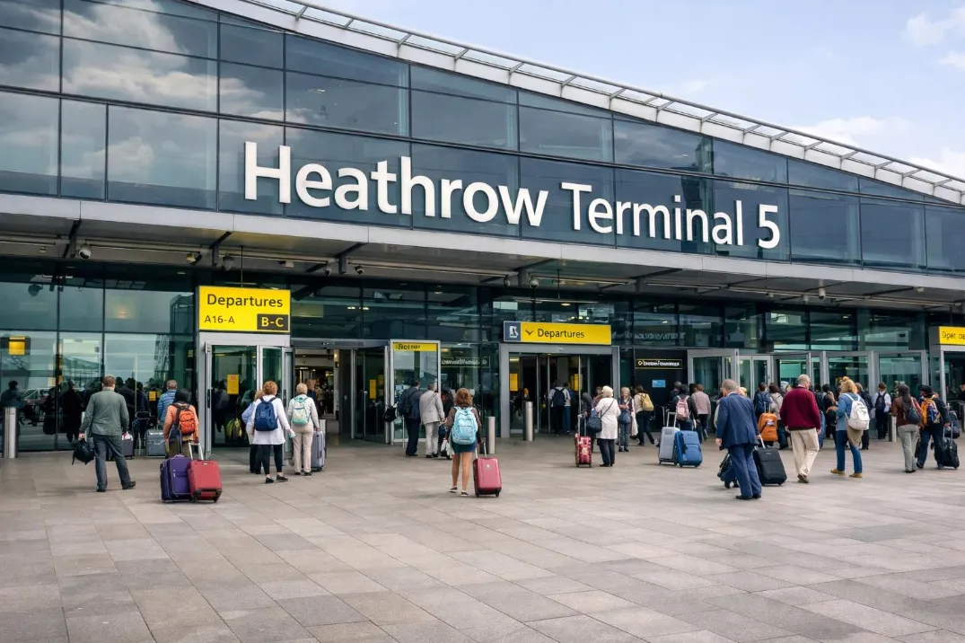 Heathrow Airport Terminal 5 exterior in London