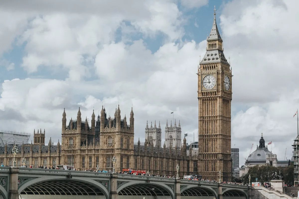 View of Big Ben and the Houses of Parliament in London, representing private transport coverage across London and Greater London